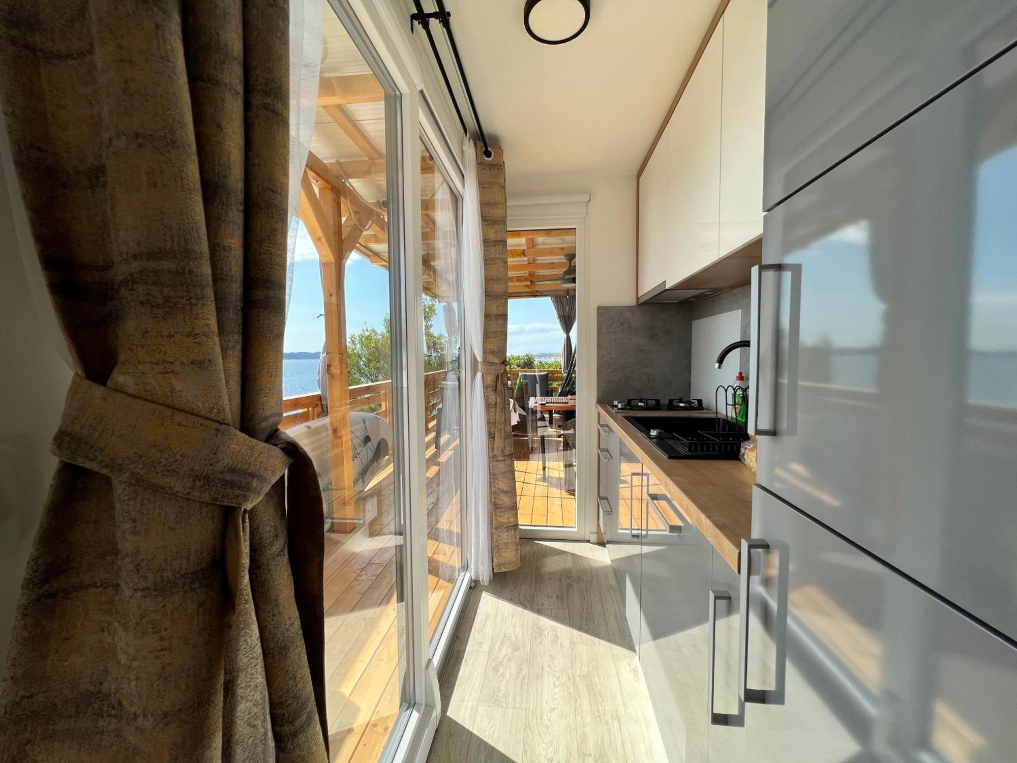 D-View Premium Mobile Home - Panoramic Seaview - 150 M From Beach, Free Parking Drage Exteriör bild
