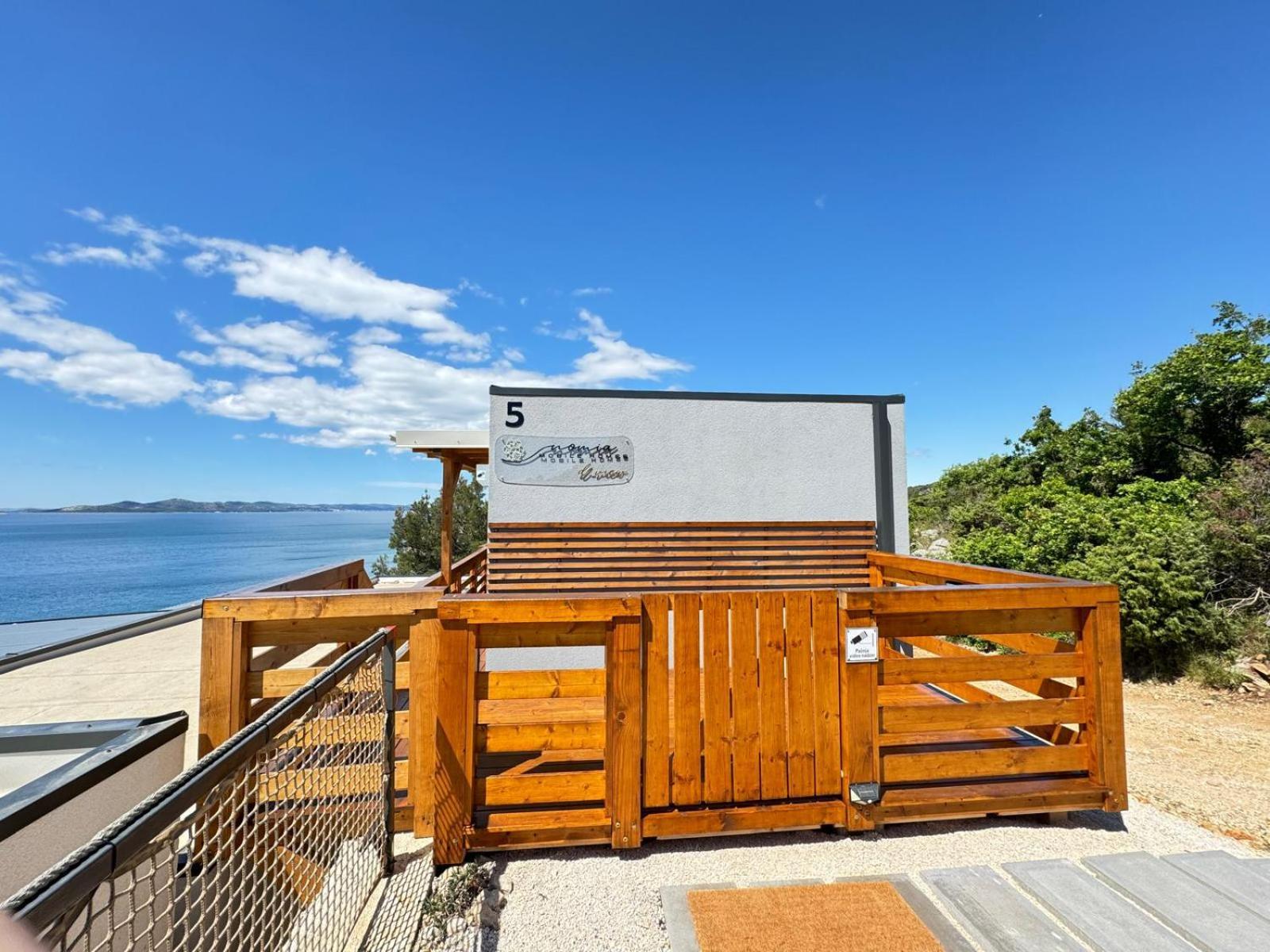 D-View Premium Mobile Home - Panoramic Seaview - 150 M From Beach, Free Parking Drage Exteriör bild