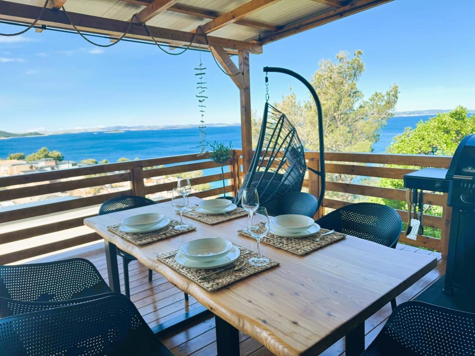 D-View Premium Mobile Home - Panoramic Seaview - 150 M From Beach, Free Parking Drage Exteriör bild