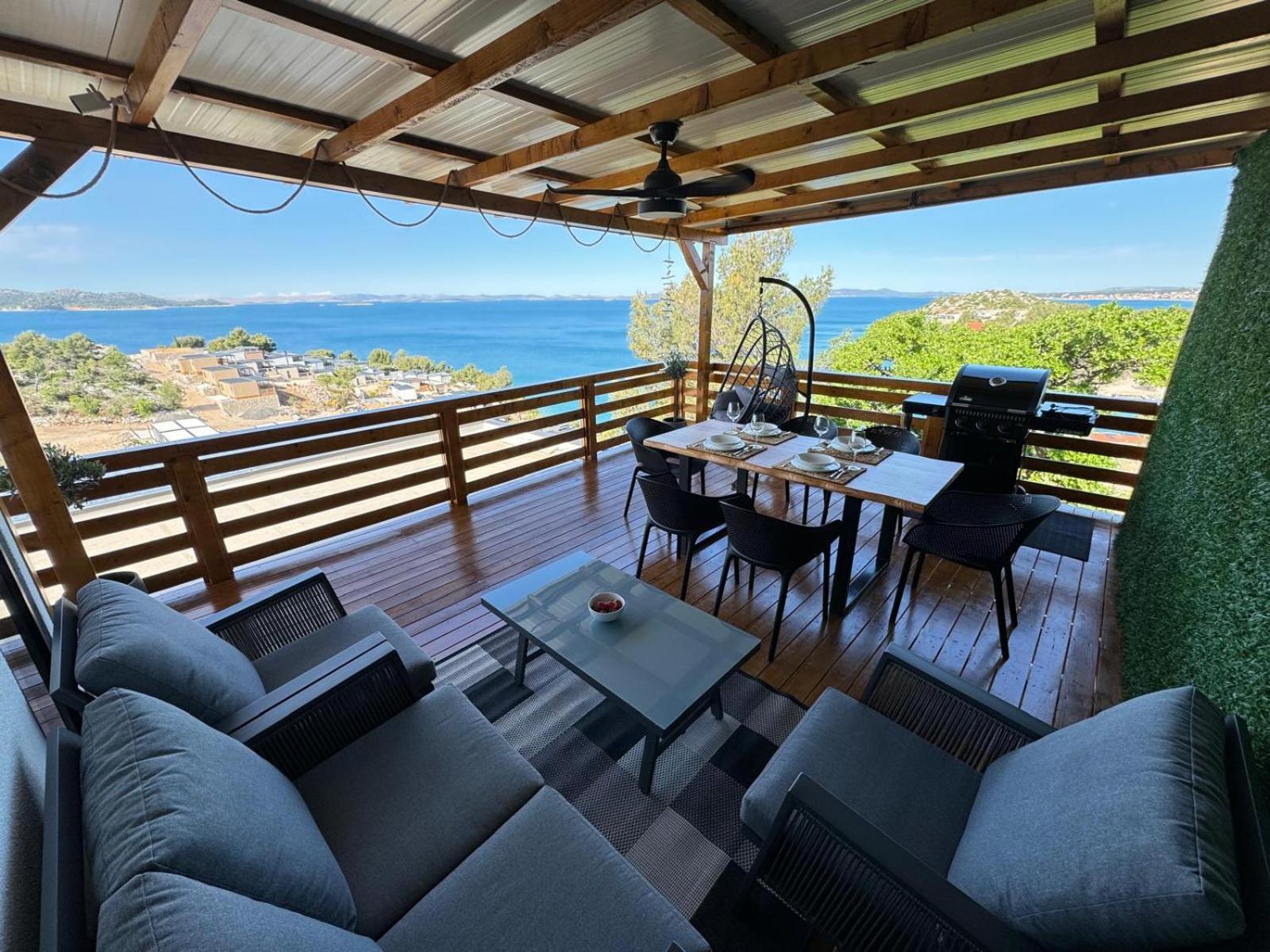 D-View Premium Mobile Home - Panoramic Seaview - 150 M From Beach, Free Parking Drage Exteriör bild