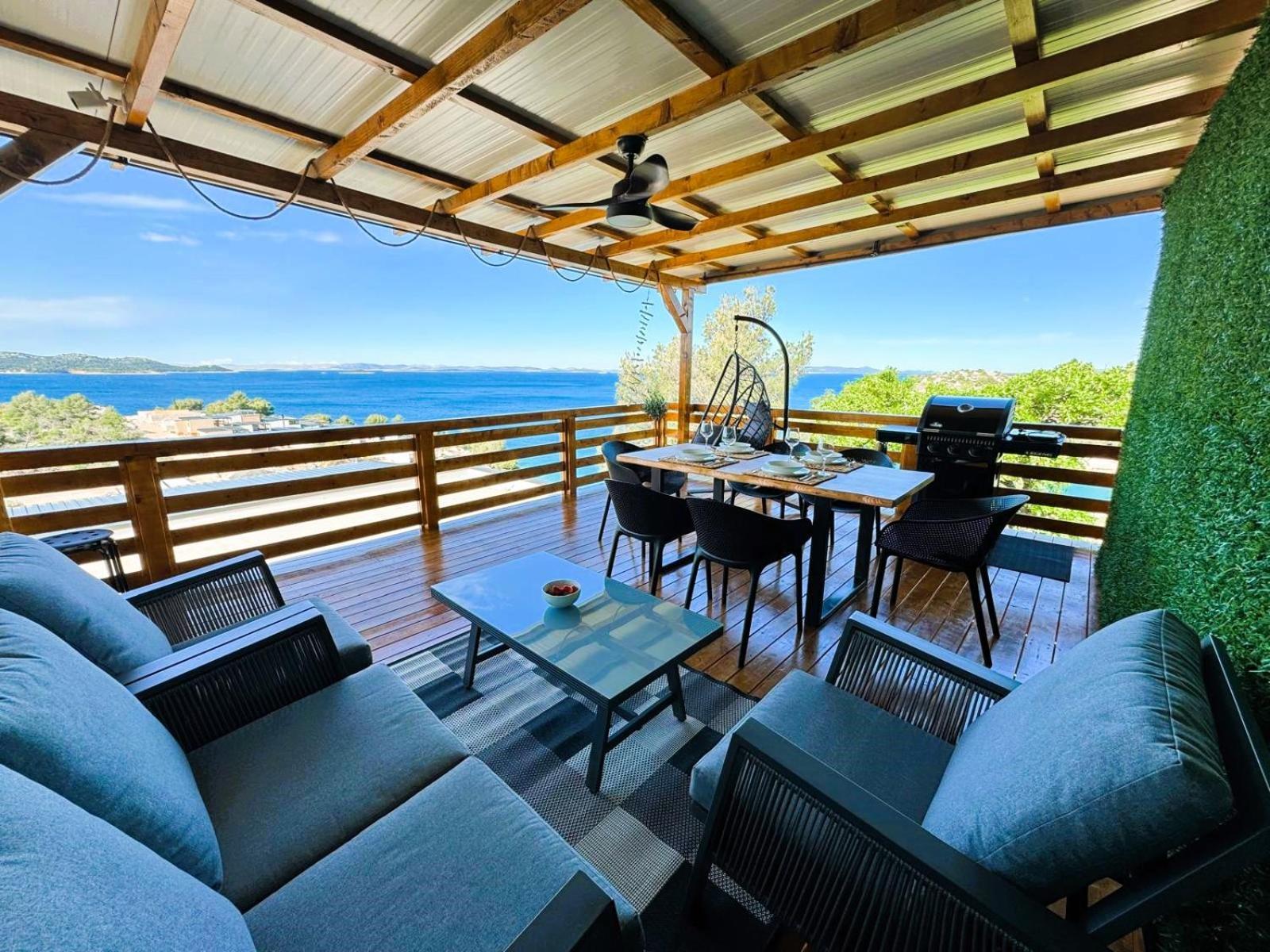 D-View Premium Mobile Home - Panoramic Seaview - 150 M From Beach, Free Parking Drage Exteriör bild