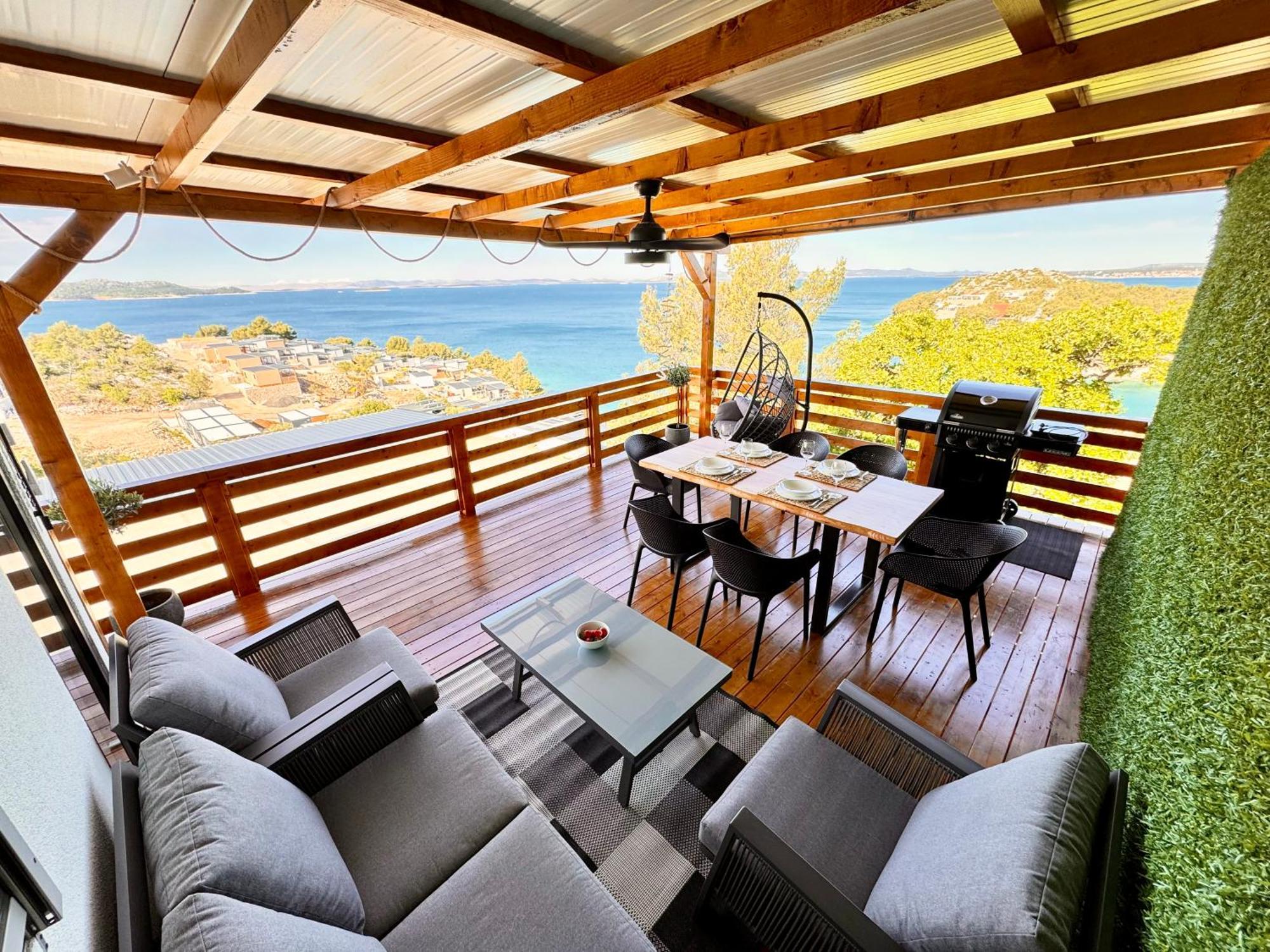 D-View Premium Mobile Home - Panoramic Seaview - 150 M From Beach, Free Parking Drage Exteriör bild